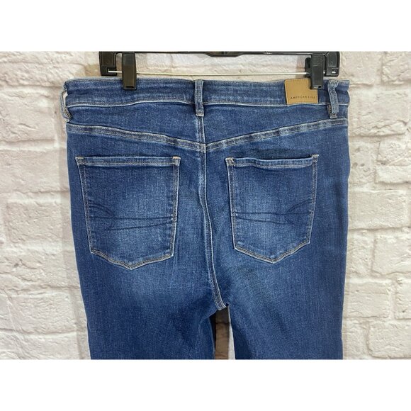 American Eagle Jeans Womens Size 14 Super High Rise Flare Stretch Denim - Picture 5 of 13